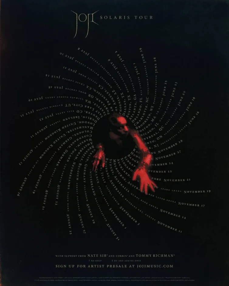 Joji Confirms Bangkok Stop on 2026 SOLARIS World Tour